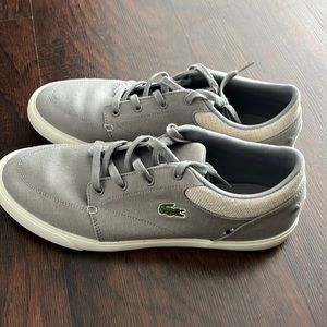 Gray Lacoste shoes size 10